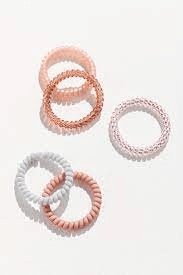 Spiral hair ties for extensions